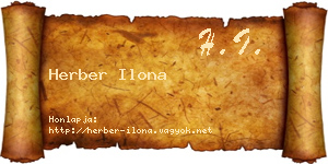 Herber Ilona névjegykártya
